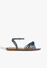 Go to related product Livia Blue Leather Flat Sandal