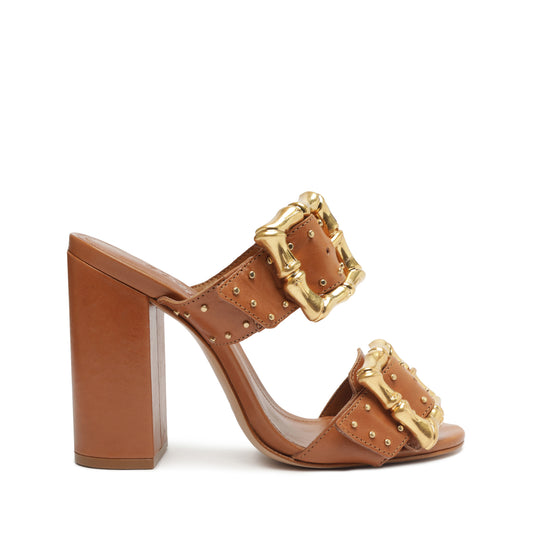 Enola Studs Leather Sandal Sandals High Summer 23 5 Honey Peach Atanado Leather - Schutz Shoes