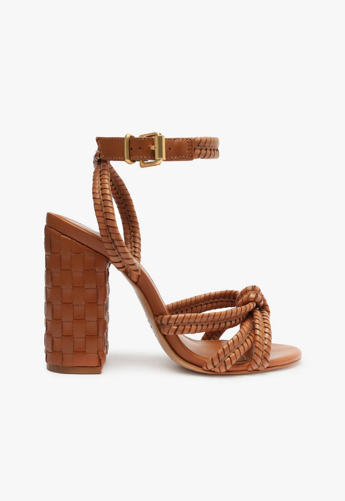 Kareena Woven Sandal Sandals RESORT 24 5 Brown Leather - Schutz Shoes