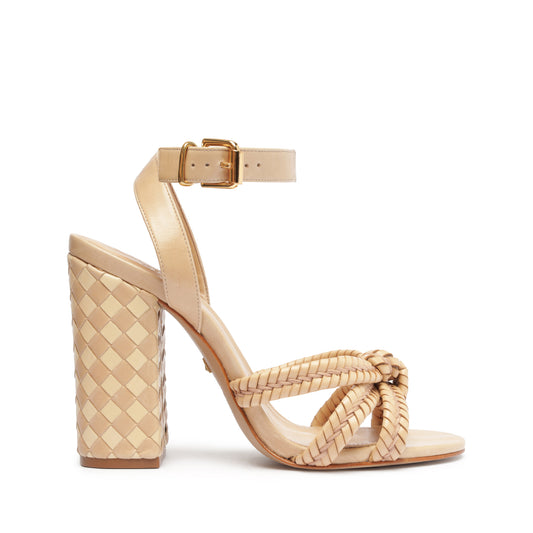 Kareena Woven Leather Sandal Sandals Summer 24 5 Light Beige Atanado Prime Leather - Schutz Shoes