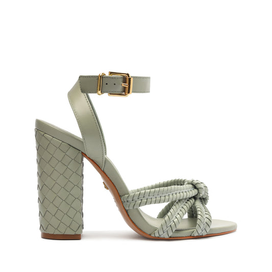 Kareena Woven Leather Sandal Sandals Summer 24 5 Green Atanado Prime Leather - Schutz Shoes