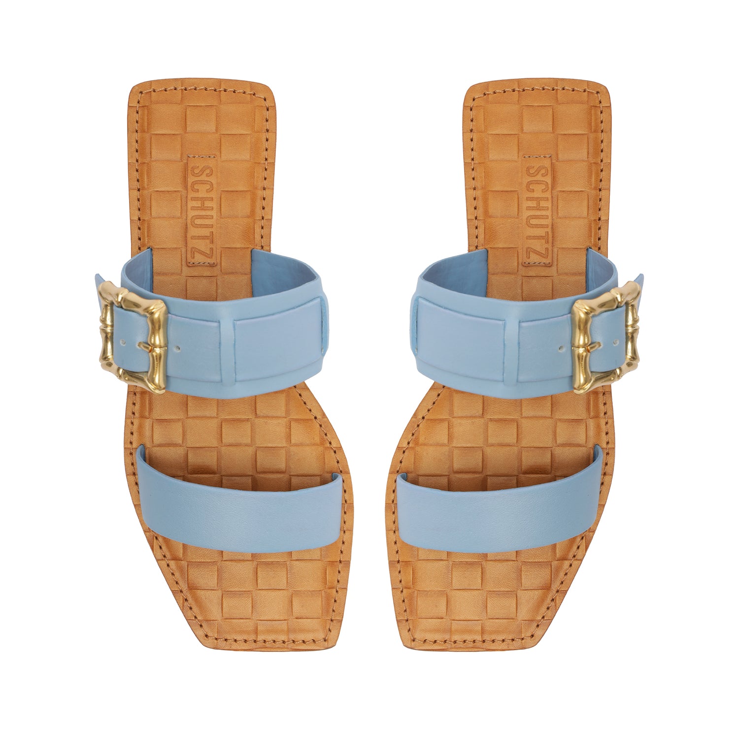 Enola Double Leather Sandal Flats Summer 24    - Schutz Shoes