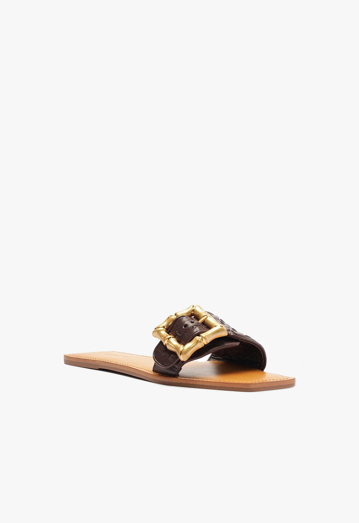 Enola Woven Leather Sandal Flats Summer 24 - Schutz Shoes