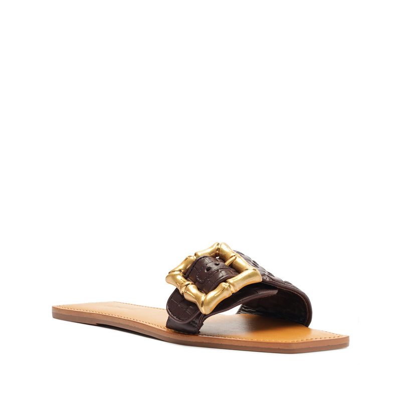 Enola Woven Leather Sandal Flats Summer 24    - Schutz Shoes
