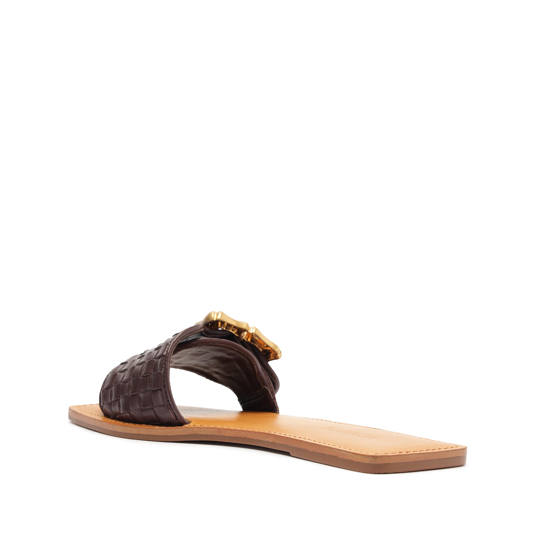 Enola Woven Leather Sandal Flats Summer 24    - Schutz Shoes