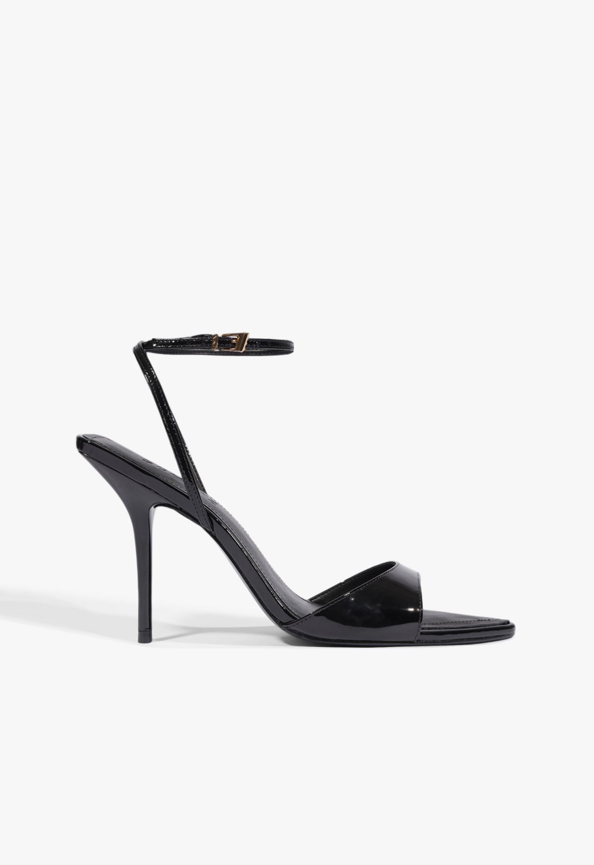 Elodie Buckle Sandal 5 Black Patent - Schutz Shoes