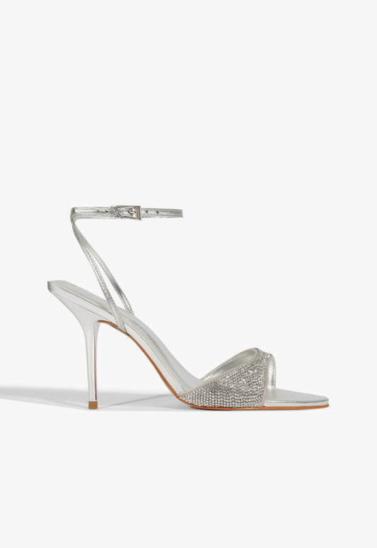 Elodie Buckle Shine Metallic Sandal 5 Silver Metallic - Schutz Shoes