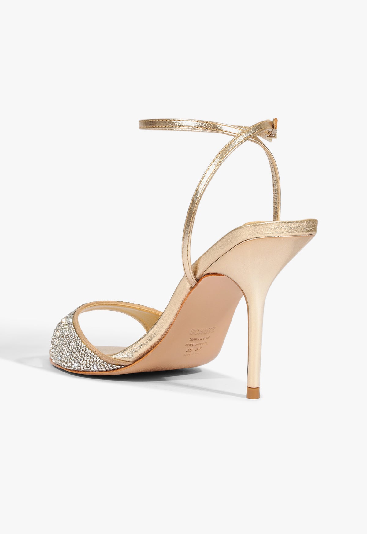 Elodie Buckle Shine Metallic Sandal - Schutz Shoes