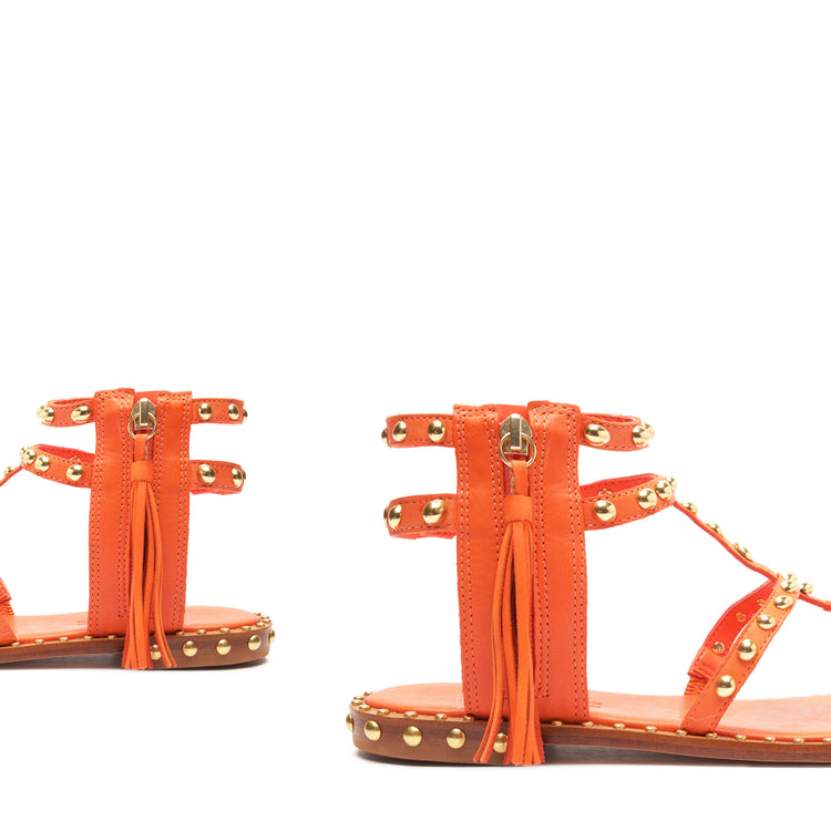 Kanya Leather Sandal Flame Orange