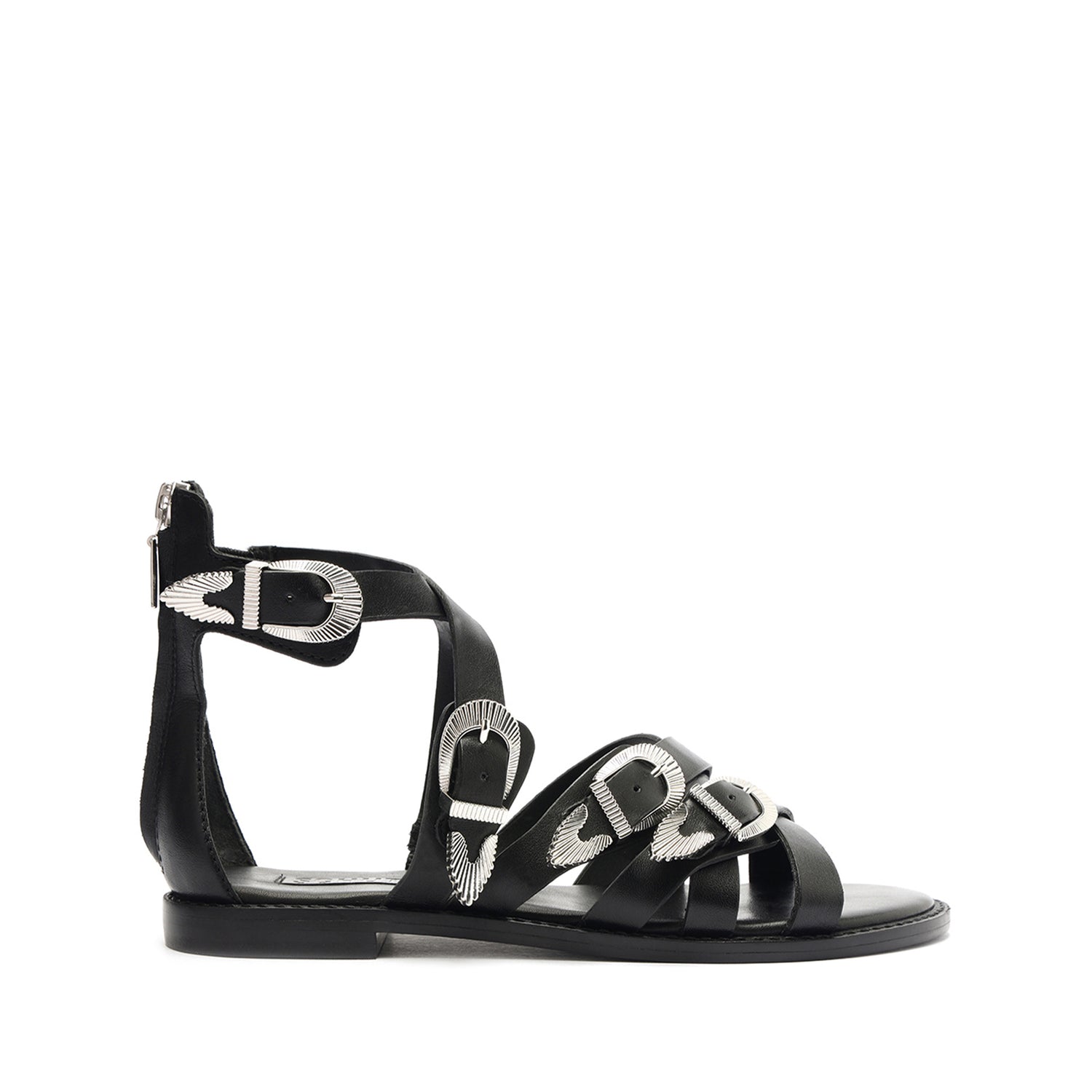 Harper Leather Sandal Sandals Pre Fall 24 5 Black Atanado Leather - Schutz Shoes