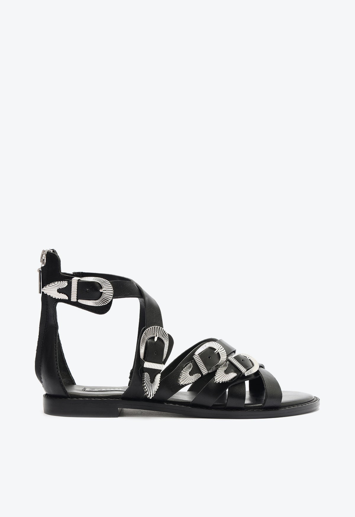 Harper Leather Sandal Sandals Pre Fall 24 5 Black Atanado Leather - Schutz Shoes