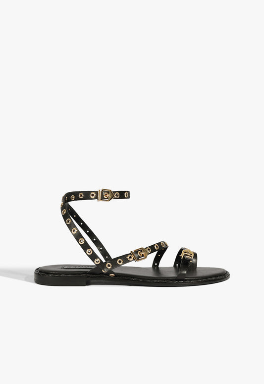 Annete Leather Sandal Spring 25 5 Black Leather - Schutz Shoes