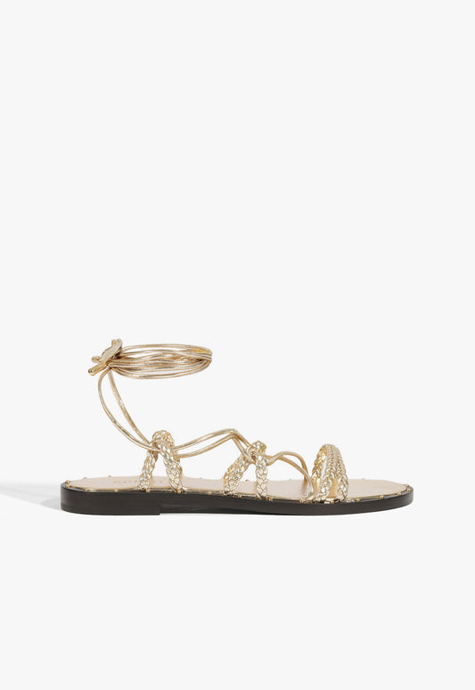 Antonia Metallic Sandal SUMMER 25 5 Gold Metallic Synthetic - Schutz Shoes