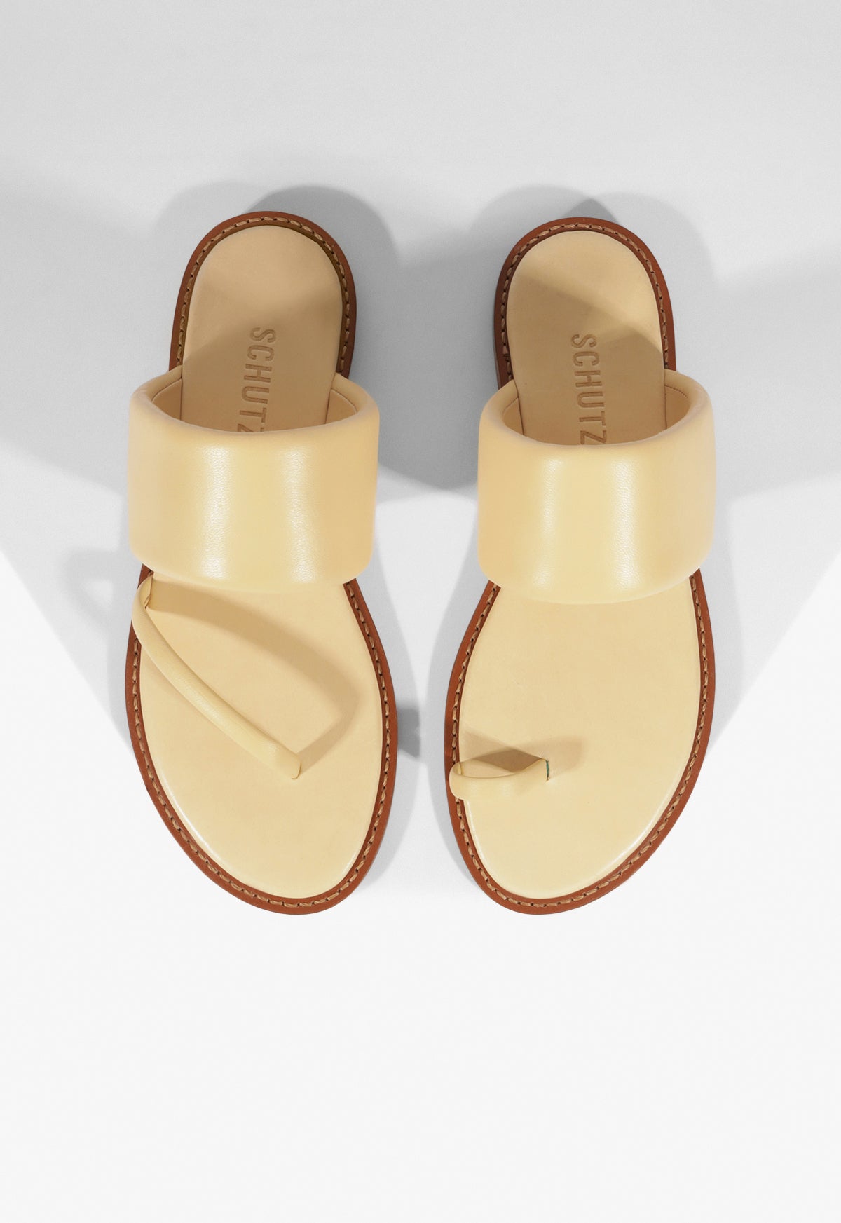 Alba Leather Sandal Flats Spring 25 - Schutz Shoes