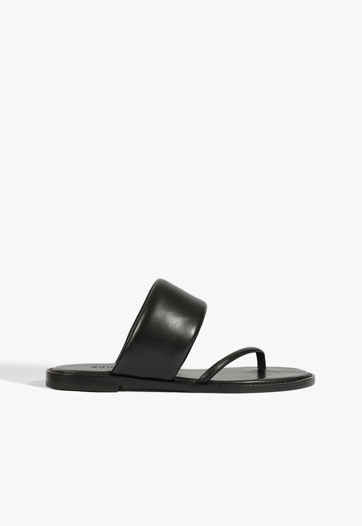 Alba Leather Sandal Flats Spring 25 5 Black Leather - Schutz Shoes