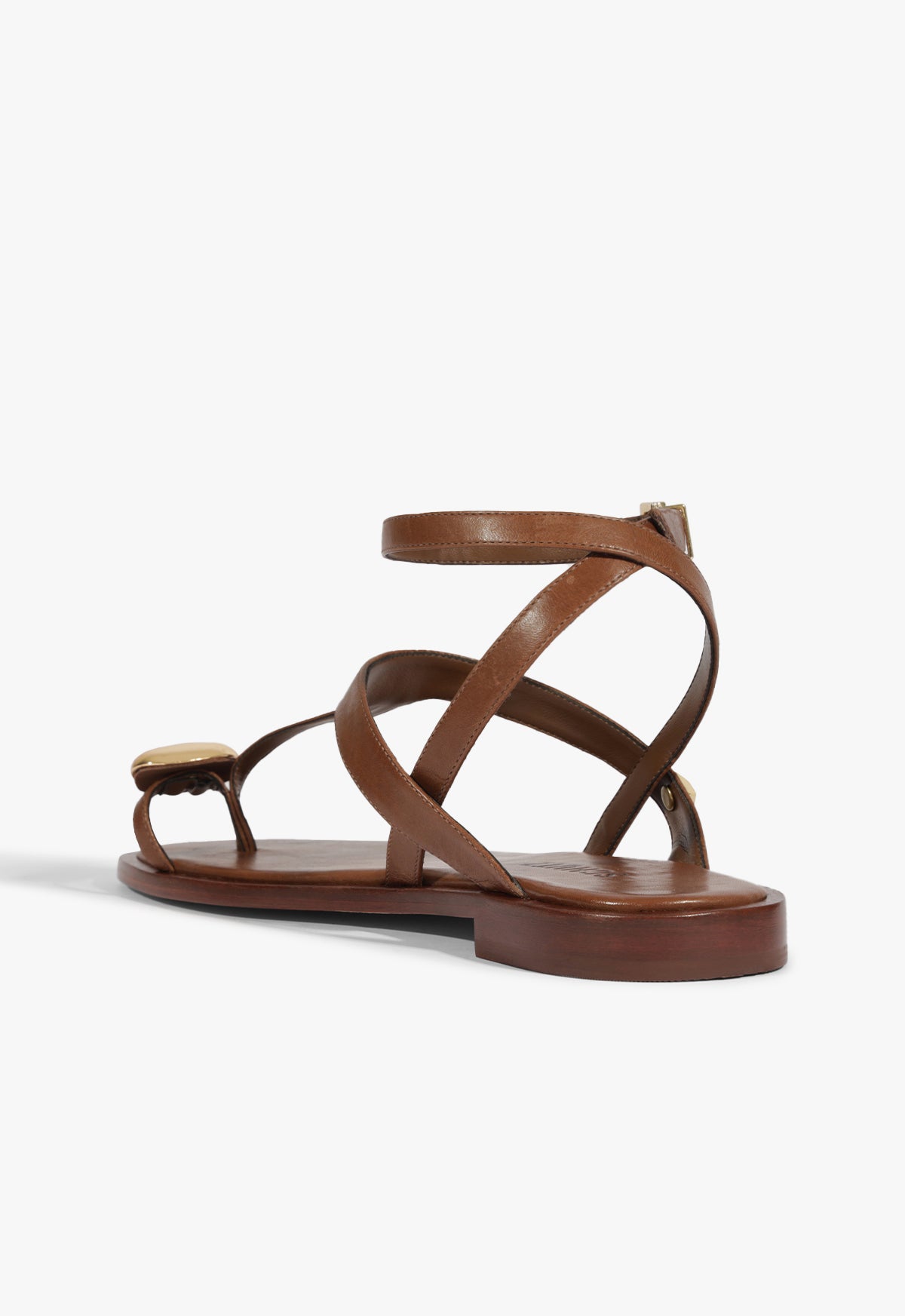 Elysa Lace Flat Sandal Brown Leather – SCHUTZ