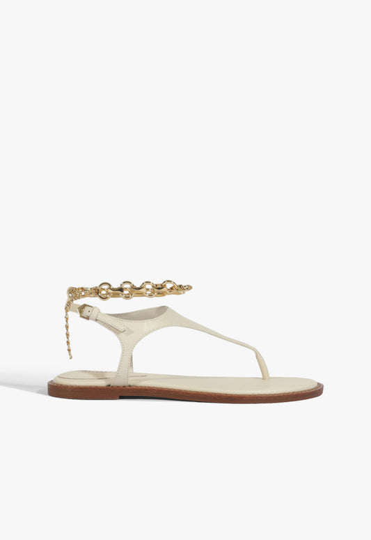 Lys Leather Sandal Resort 26 5 Sugar White Leather - Schutz Shoes