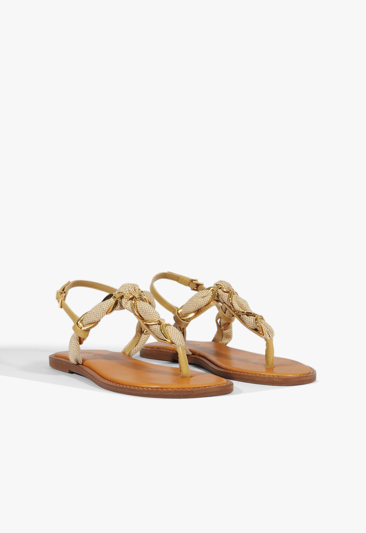 Camellia Linen Thong Flat Sandal - Schutz Shoes