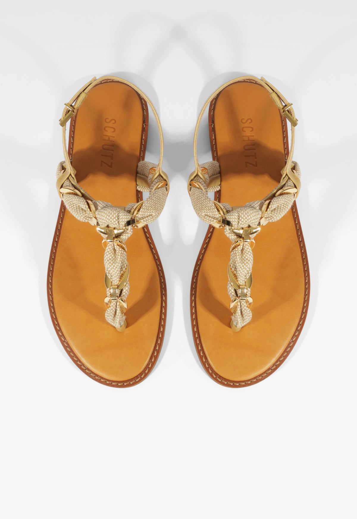 Camellia Linen Thong Flat Sandal - Schutz Shoes