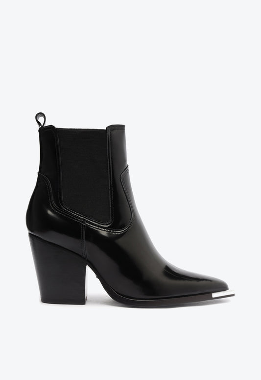 Brandy Leather Bootie NORDSTROM ANNIVERSARY 5 Black Leather - Schutz Shoes