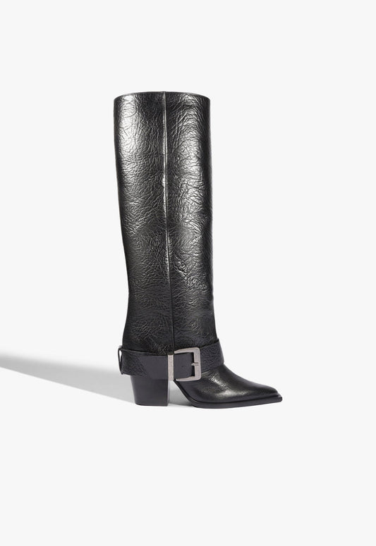 Parker Up Leather Boot 5 Black Leather - Schutz Shoes