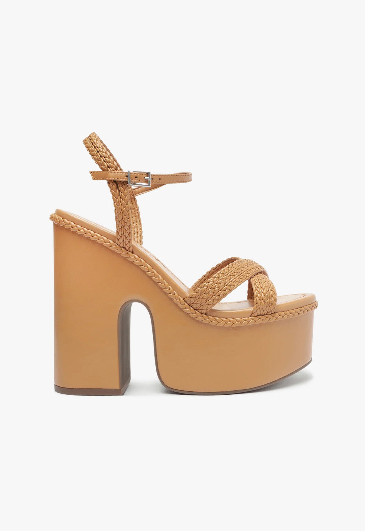 Karima Cutout Atanado Leather Sandal Sandals OLD 5 Honey Peach Atanado Leather - Schutz Shoes