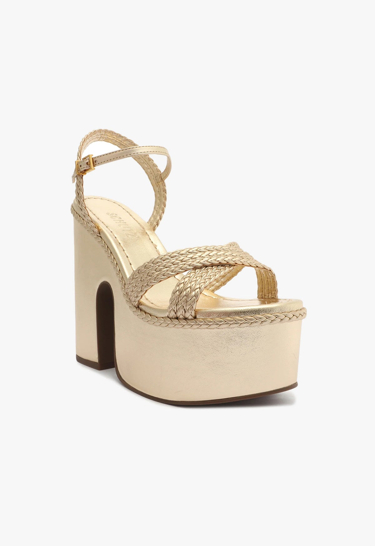 Karima Cutout Metallic Nappa Sandal Sandals OLD    - Schutz Shoes