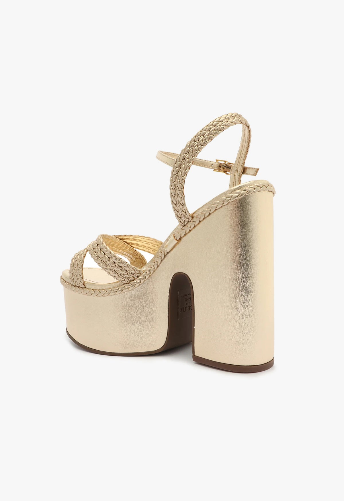 Karima Cutout Metallic Nappa Sandal Sandals OLD    - Schutz Shoes