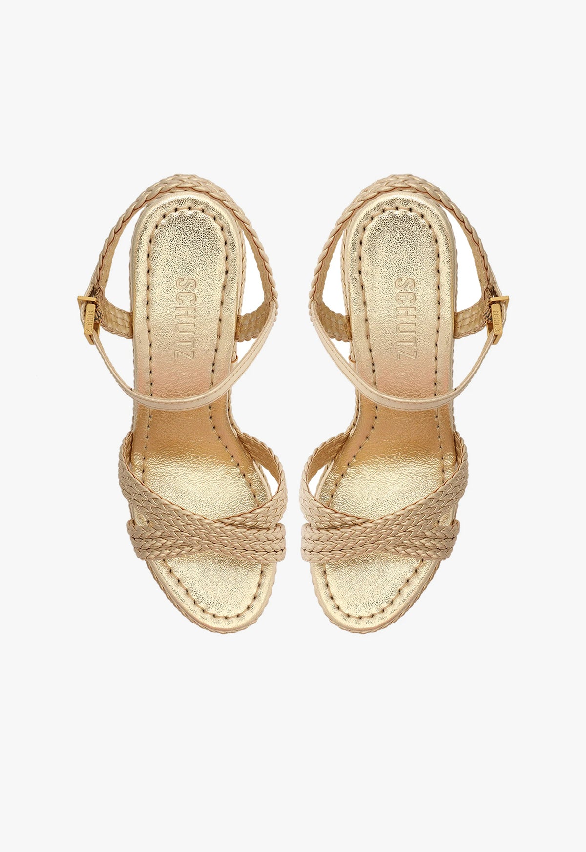 Karima Cutout Metallic Nappa Sandal OLD - Schutz Shoes