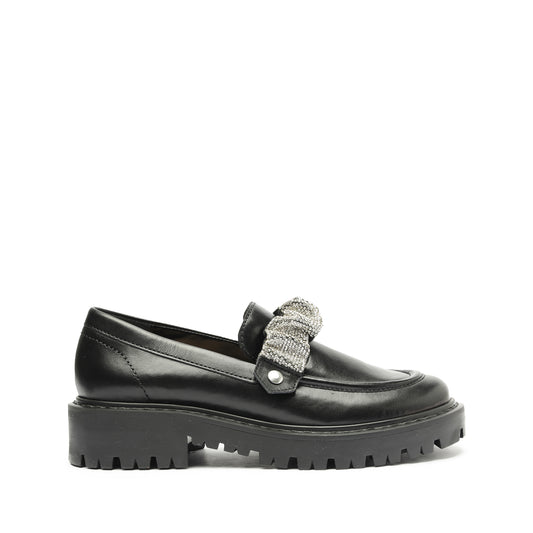 Manny Leather Flat PRE FALL 23 5 Black Atanado Leather - Schutz Shoes