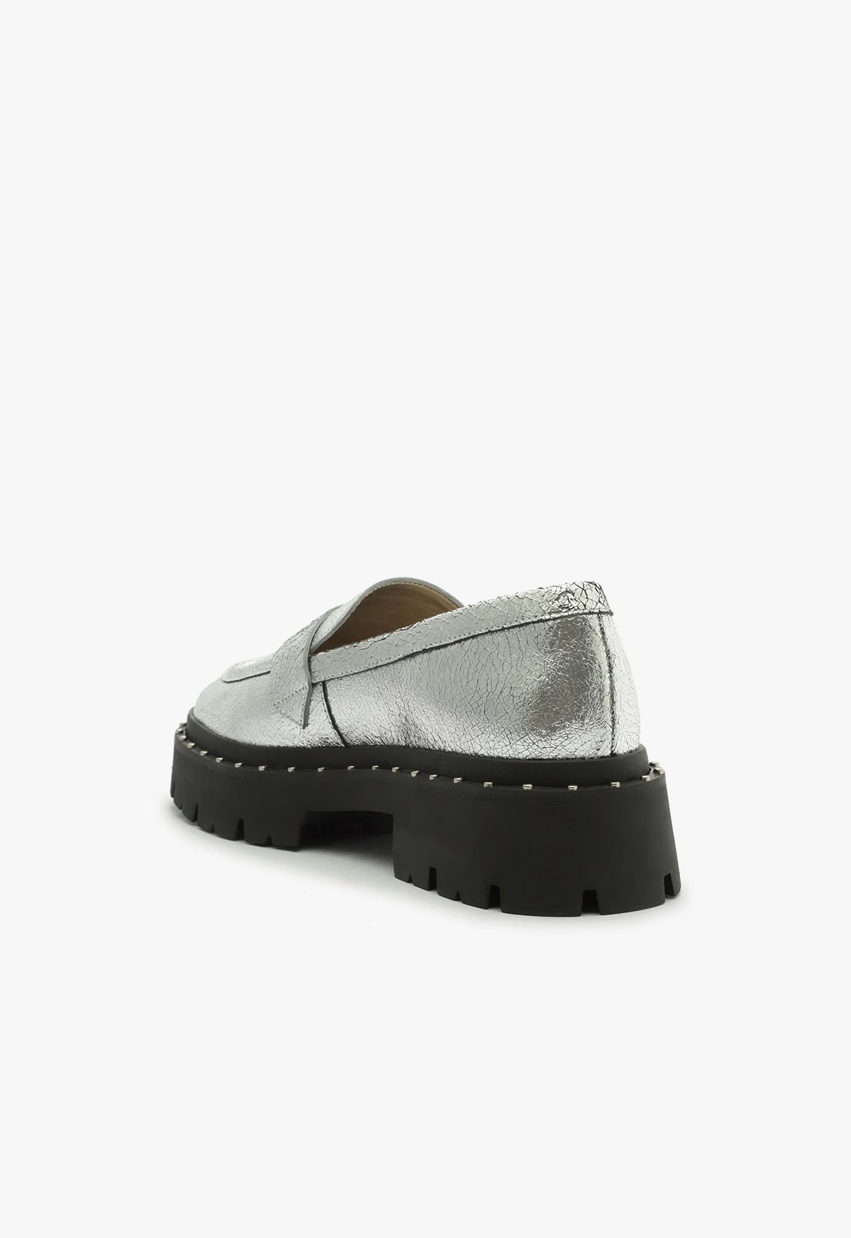 Christie Studs Crackled Leather Flats FALL 23 - Schutz Shoes