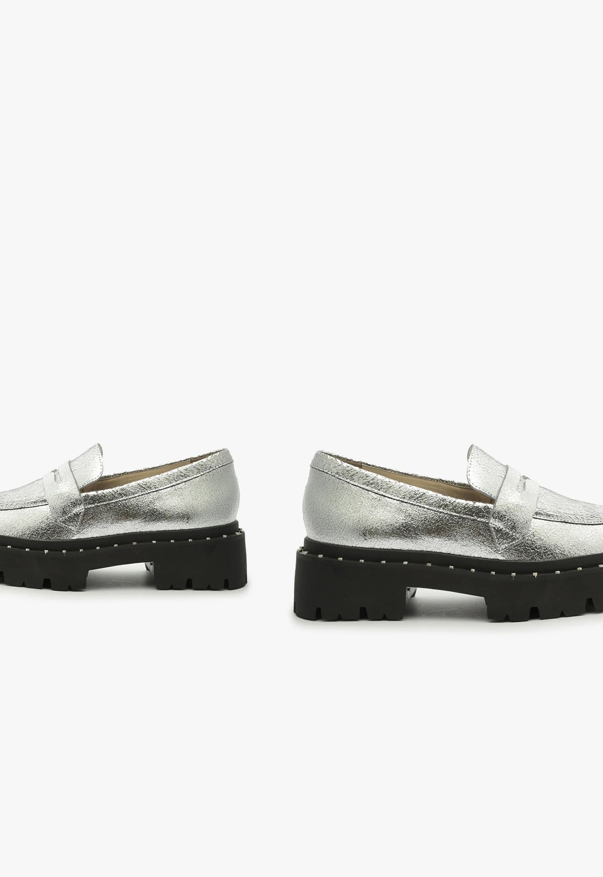 Christie Studs Crackled Leather Flats FALL 23 - Schutz Shoes