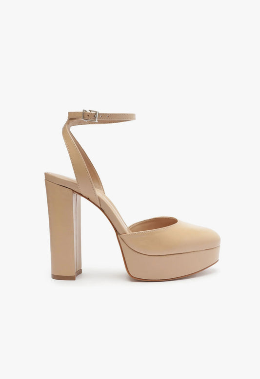 Josie Leather Pump PRE FALL 23 5 True Beige Nappa Leather - Schutz Shoes