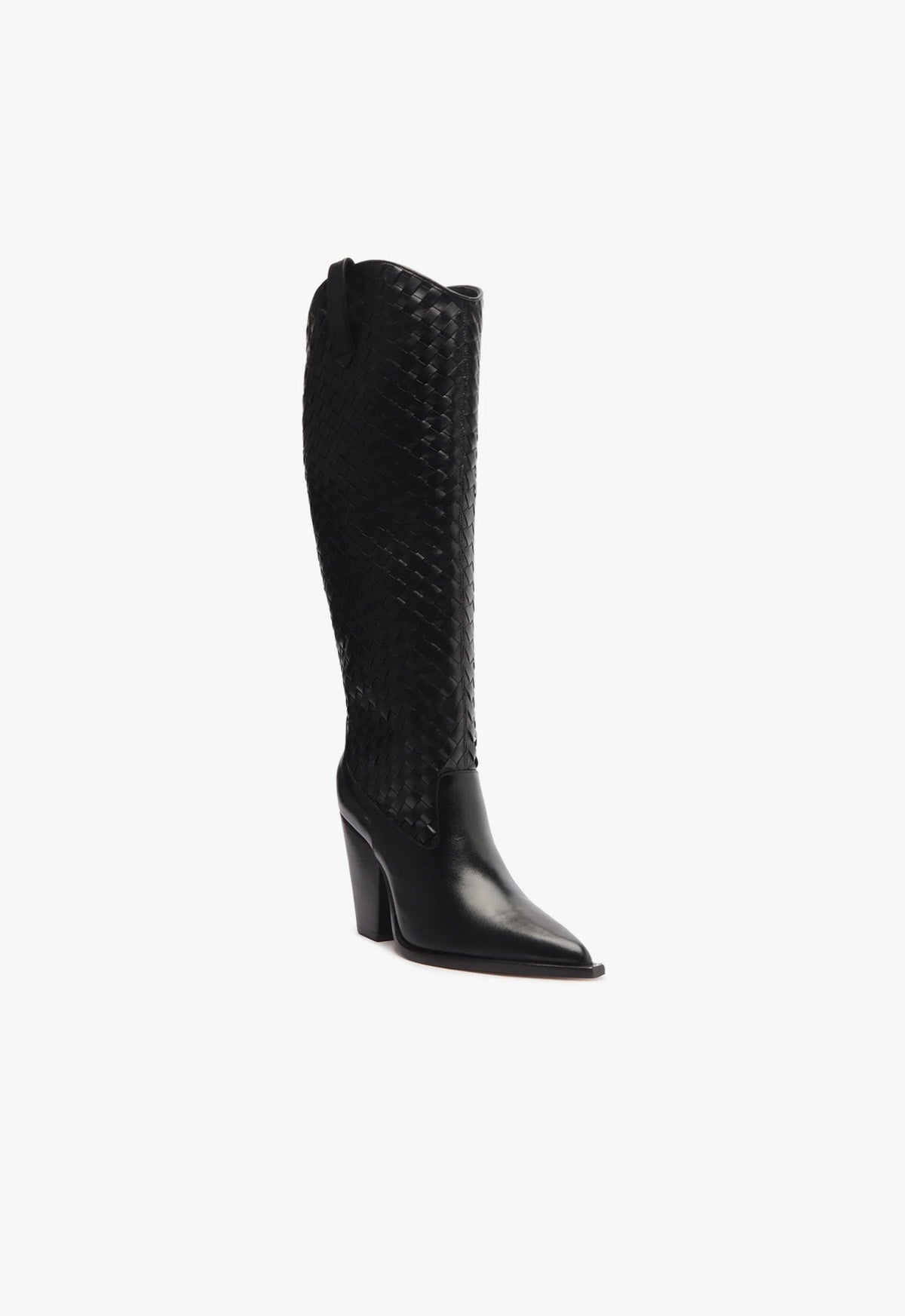 Ella Woven Atanado Leather Boot Boots SPRING 24 - Schutz Shoes