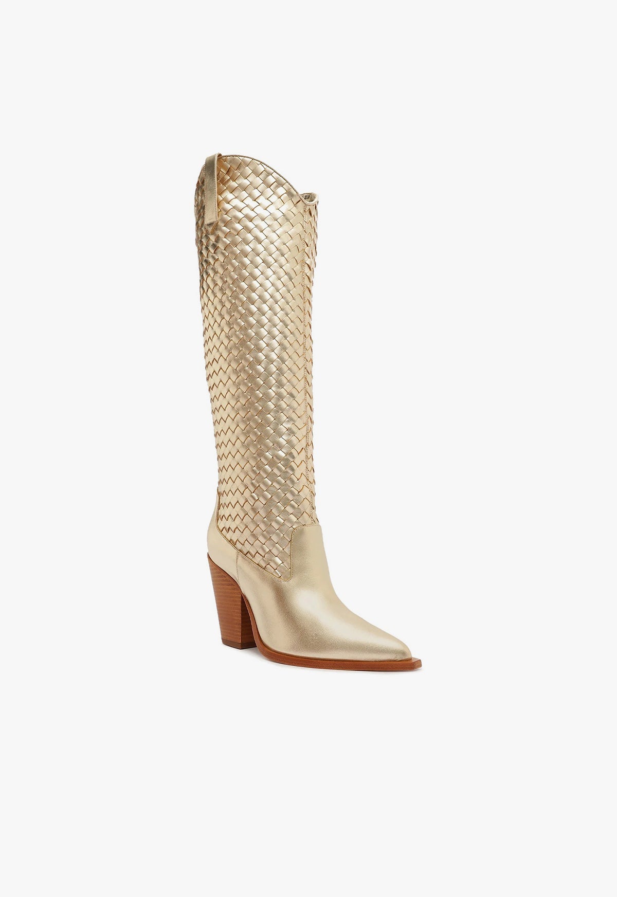 Ella Woven Metallic Leather Boot Boots SPRING 24 - Schutz Shoes