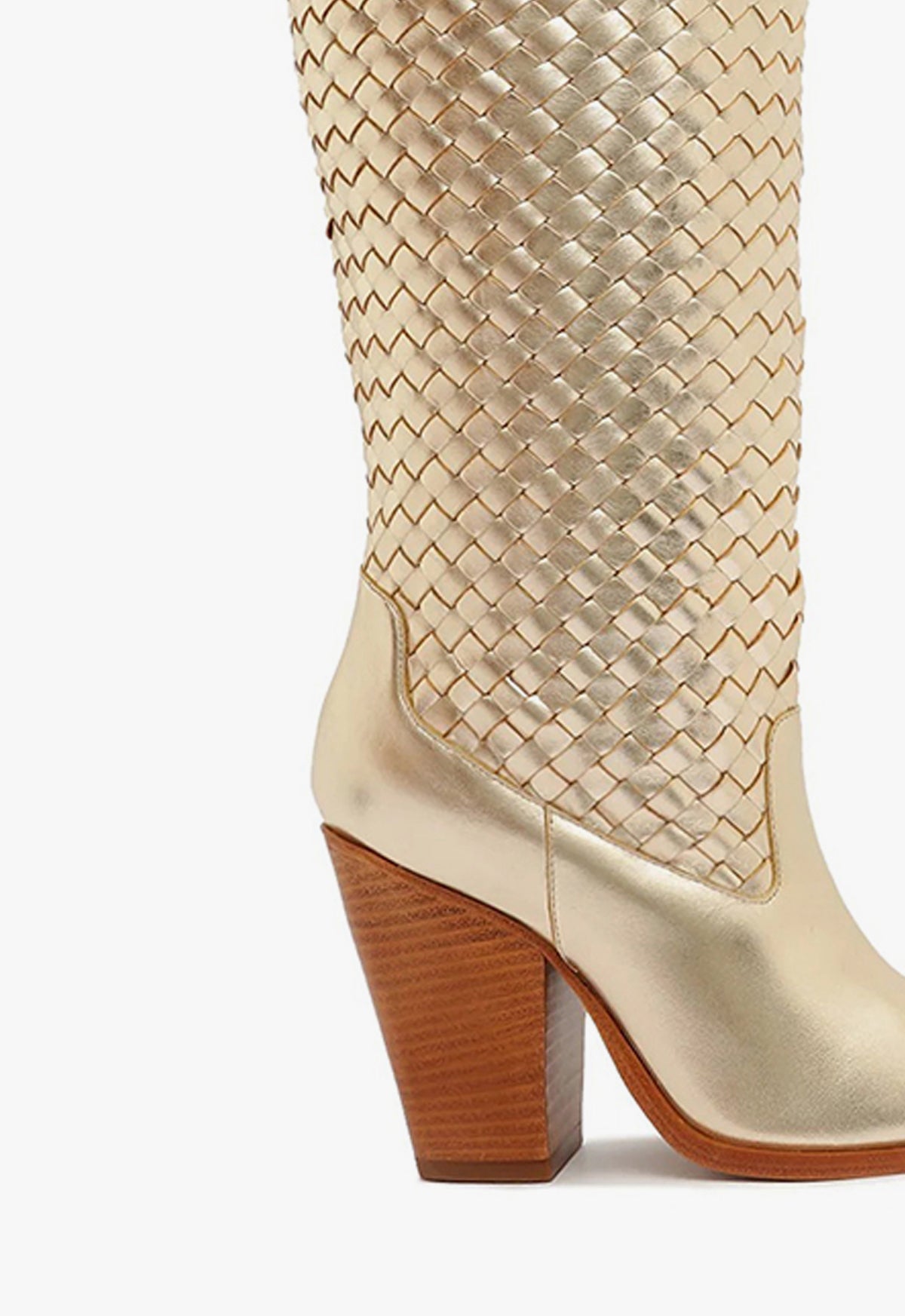 Ella Woven Metallic Leather Boot Boots SPRING 24 - Schutz Shoes