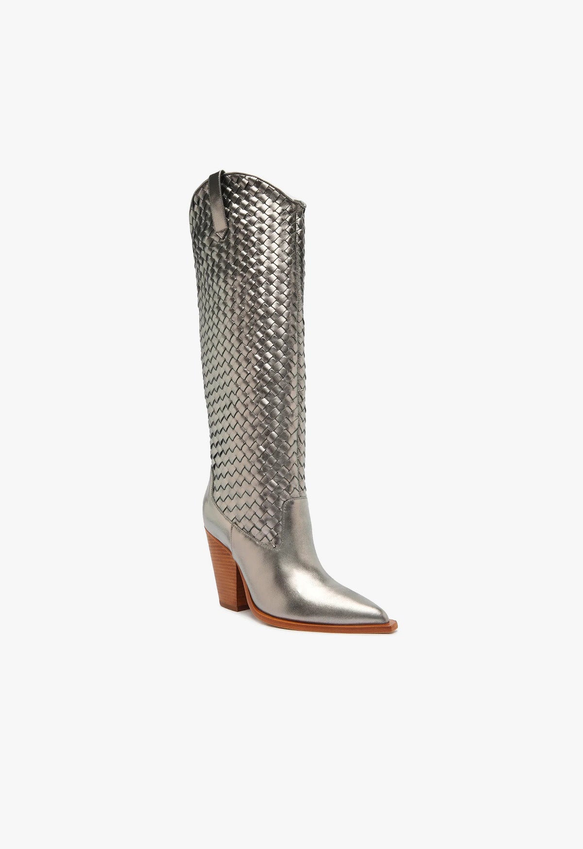 Ella Woven Metallic Leather Boot Boots SPRING 24 - Schutz Shoes