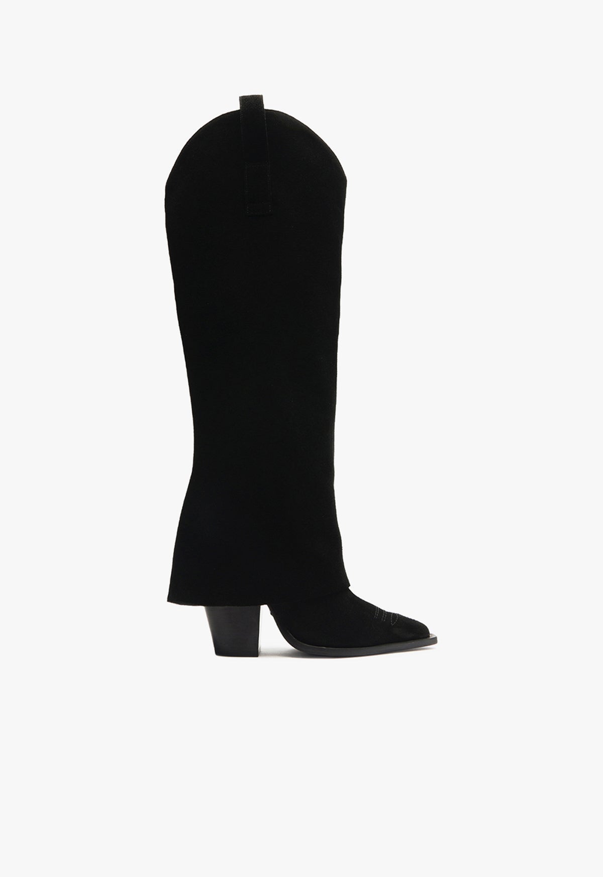 Woody Up Cloak Suede Boot Spring 24 5 Black Suede - Schutz Shoes