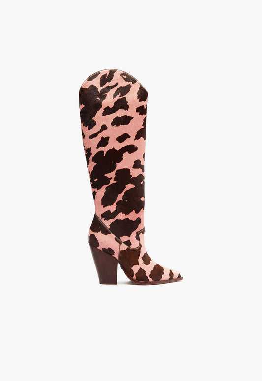 Ella Up Calf Leather Boot Boots Spring 24 5 Pink Calf Leather - Schutz Shoes