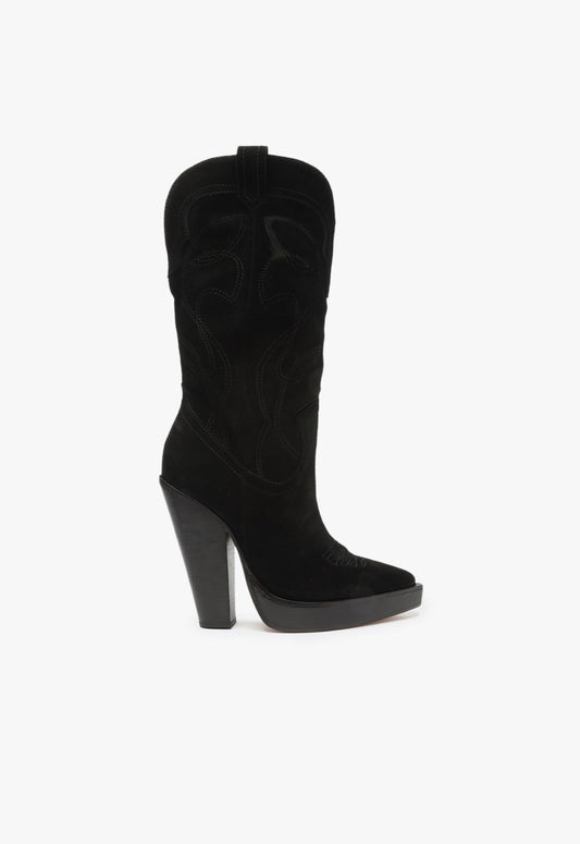 Meggy Suede Boot Boots FALL 23 5 Black Suede - Schutz Shoes