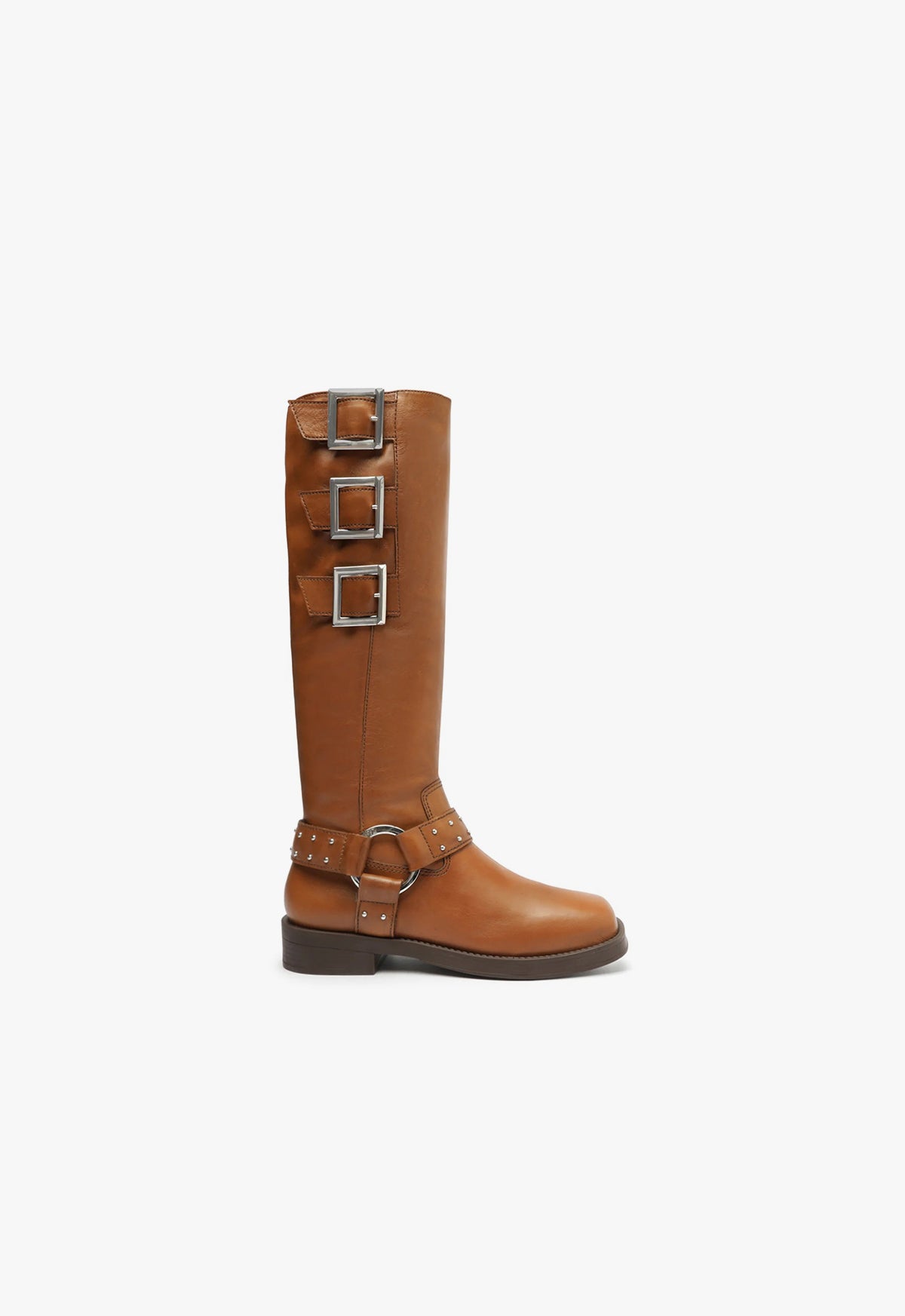 Luccia Buckle Graxo Leather Boot Boots PRE FALL 23 5 Honey Peach Graxo Leather - Schutz Shoes