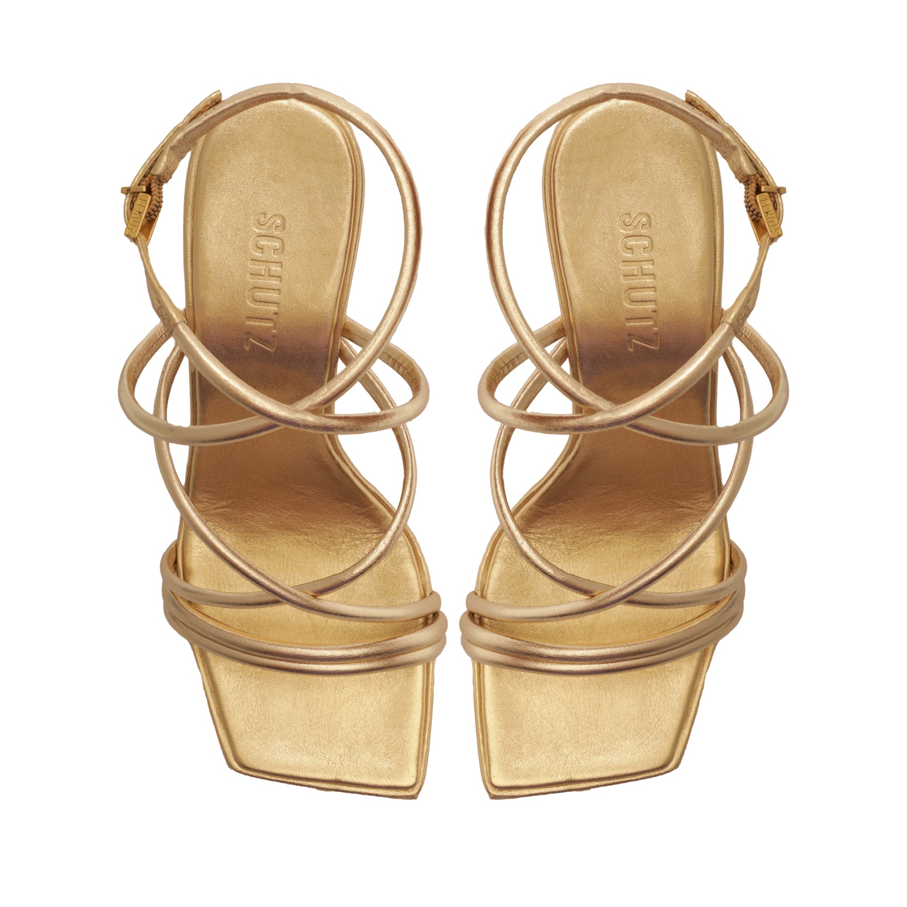 Phoeby Metallic Leather Sandal Sandals OLD    - Schutz Shoes