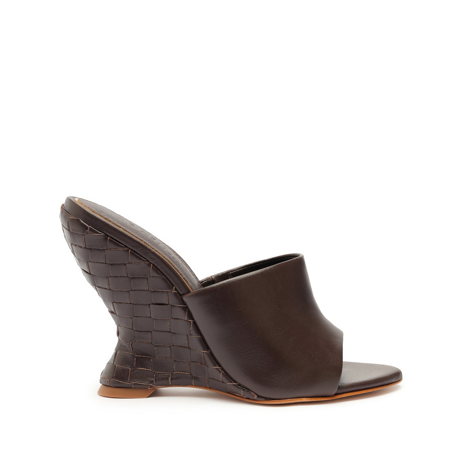 Aprill Woven Leather Sandal Sandals RESORT 24 5 Dark Chocolate Atanado Leather - Schutz Shoes