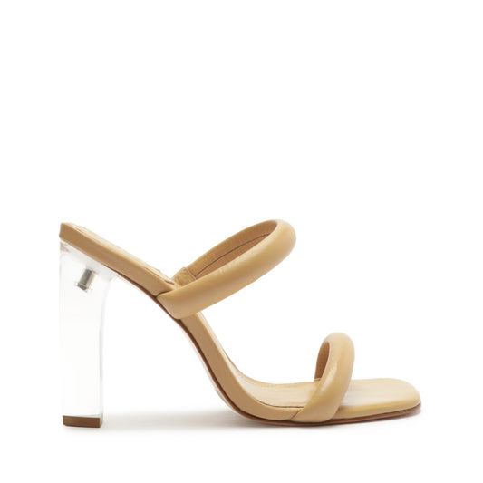 Ully Acrylic Nappa Leather Sandal OLD 5 Light Beige Nappa Leather - Schutz Shoes