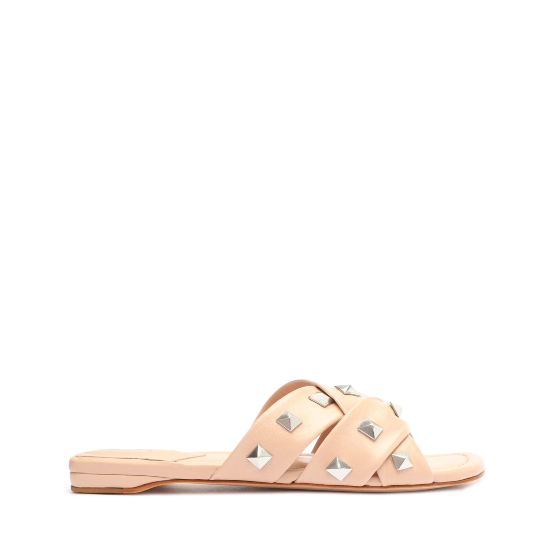 Roxanne Nappa Leather Sandal Flats OLD 5 Sweet Rose Nappa Leather - Schutz Shoes