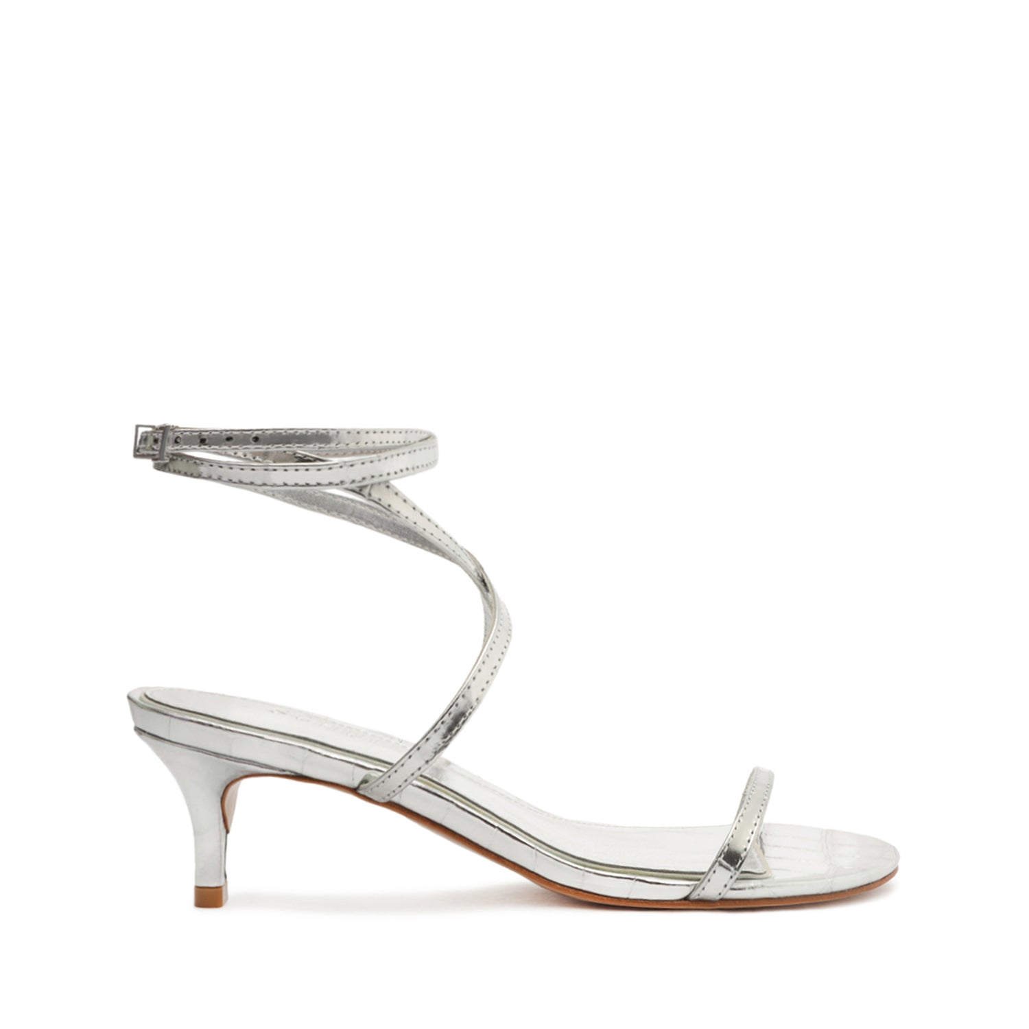 Sherry Leather Sandal Sandals FALL 23 5 Silver Leather - Schutz Shoes