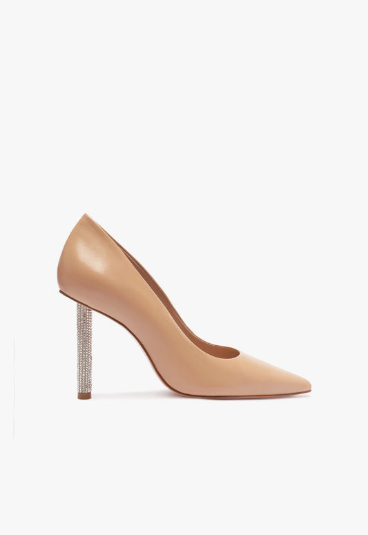 Lou Glam Pin Heel Pump WINTER 23 5 True Beige Nappa Leather - Schutz Shoes