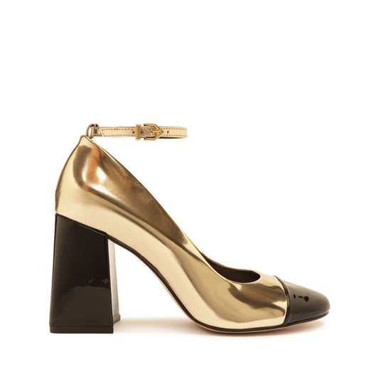 Dorothy Casual High Block Pumps PRE FALL 23 5 Platina Specchio Leather - Schutz Shoes