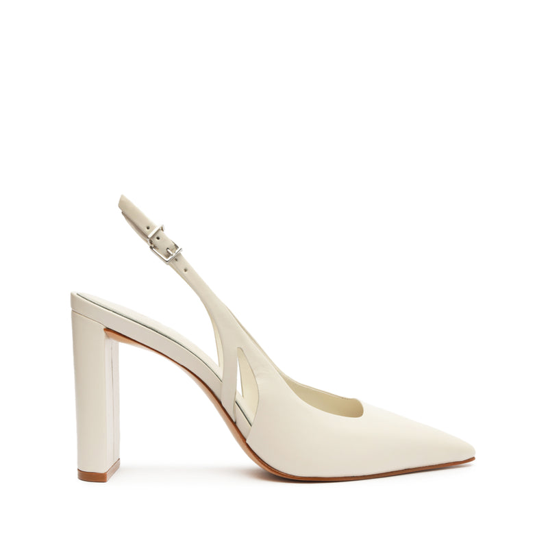 Blanche Leather Pump Pumps Resort 24 5 Pearl Nappa Leather - Schutz Shoes