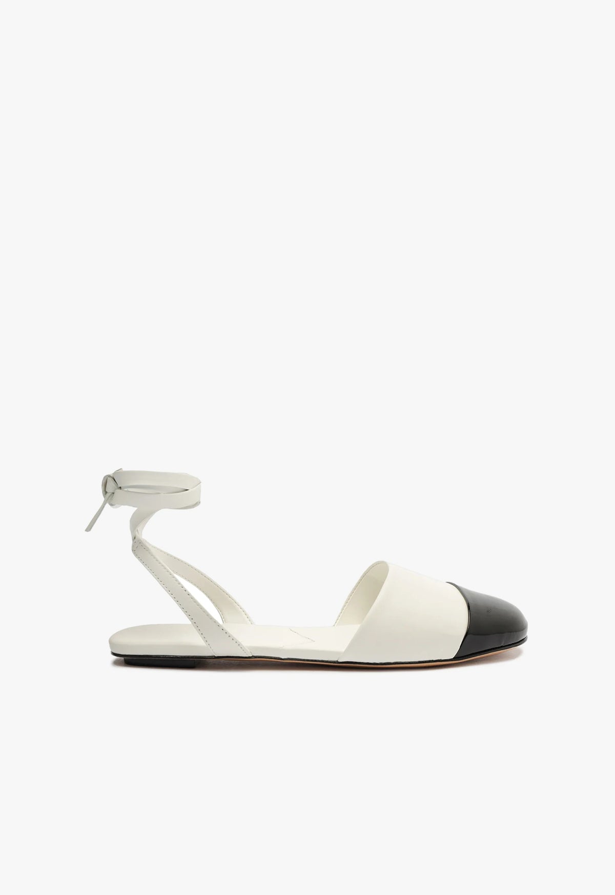 Ariel Leather Flat 5 White Nappa Leather - Schutz Shoes